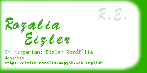 rozalia eizler business card